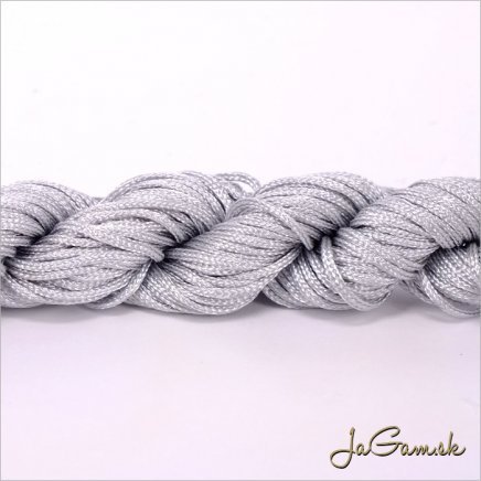 Nylonová šnúrka 1mm šedá - 24m (1032_19)